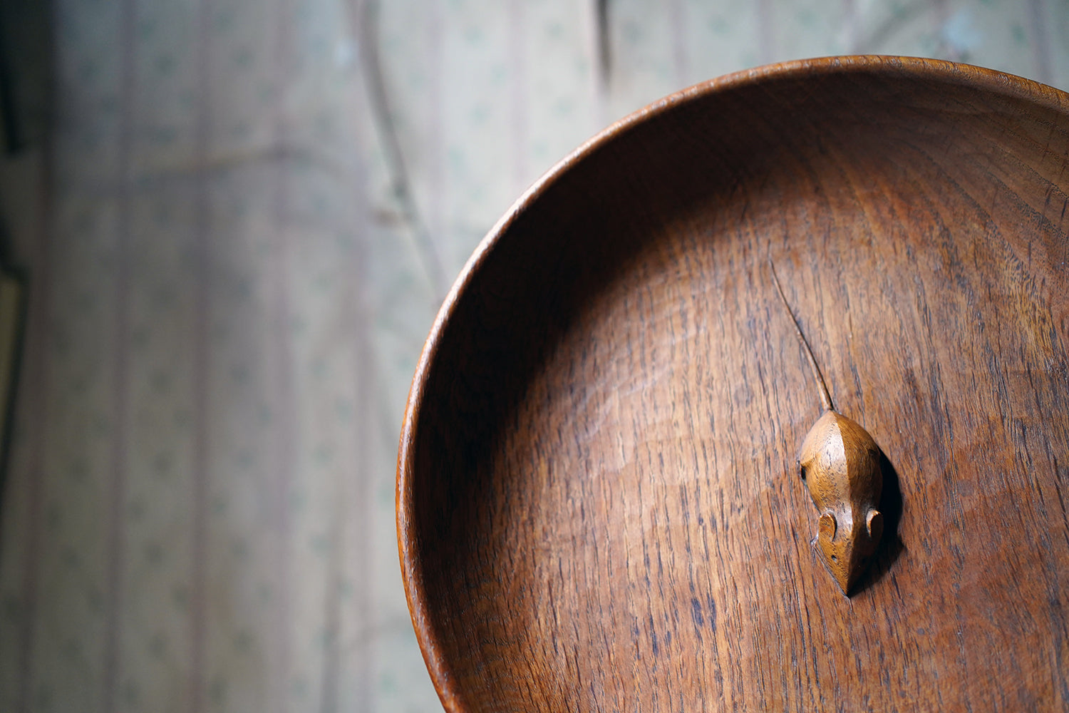 A Carved Oak 'Mouseman' Fruit Bowl by Robert Mouseman Thompson (1876-1955)