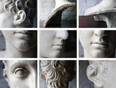 A Decorative c.1900 Classical Plaster Portrait Bust of a Roman Gentleman