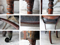 A Fine Regency Mahogany & Leather Upholstered Rope-Twist Back Elbow Chair c.1815
