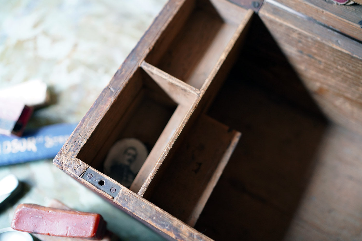 A Boer War Period Pine Officer's Box & Artefacts; S. Shirley Royal Engineers c.1900