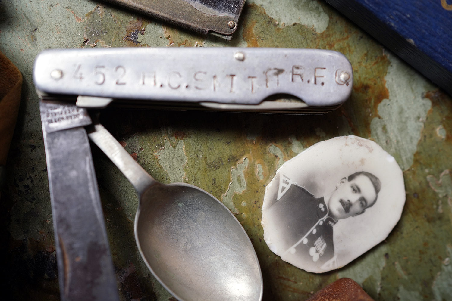 A Boer War Period Pine Officer's Box & Artefacts; S. Shirley Royal Engineers c.1900