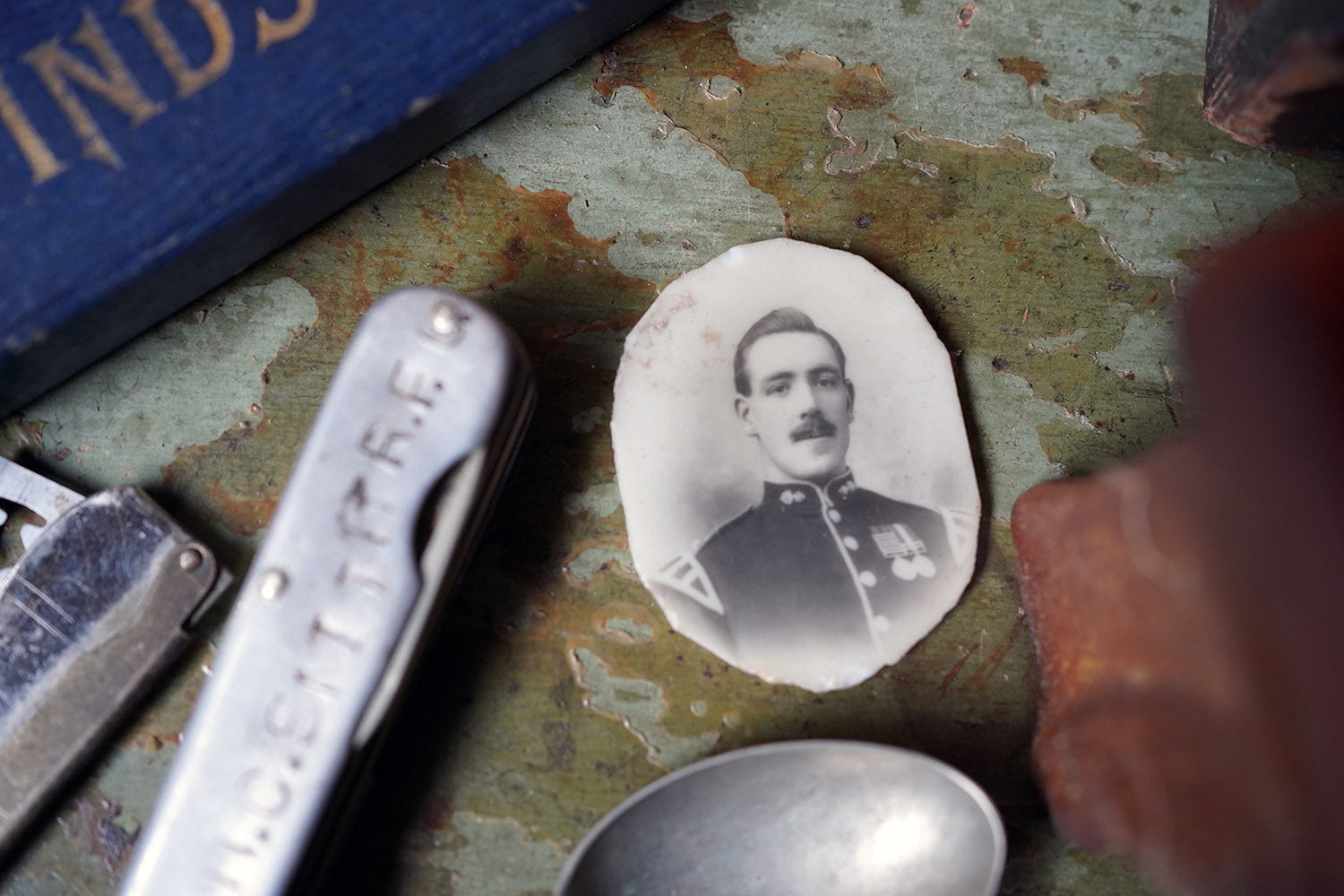 A Boer War Period Pine Officer's Box & Artefacts; S. Shirley Royal Engineers c.1900