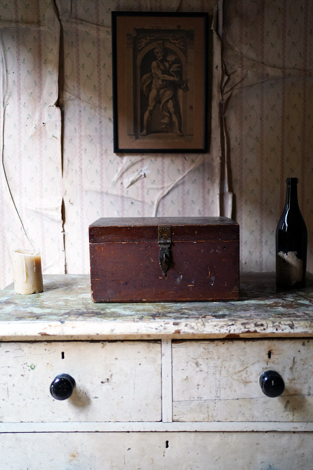 A Boer War Period Pine Officer's Box & Artefacts; S. Shirley Royal Engineers c.1900