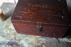 A Boer War Period Pine Officer's Box & Artefacts; S. Shirley Royal Engineers c.1900