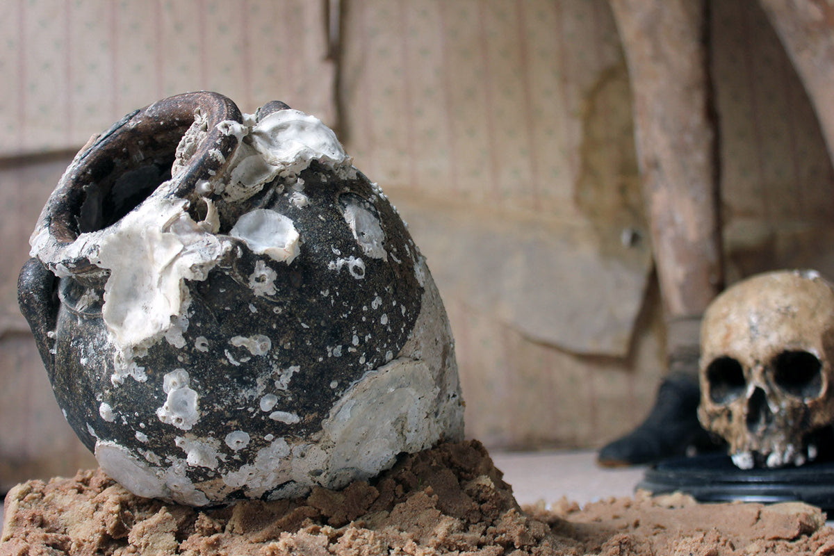 A 15thC Salvaged Shipwreck Sawankhalok Ceramic Jar from The Royal Nanhai c.1460
