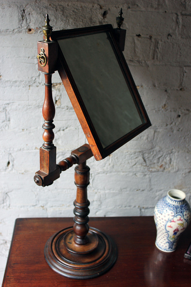 A Fine George III Mahogany & Ebonised Gentleman's Shaving Mirror c.1825