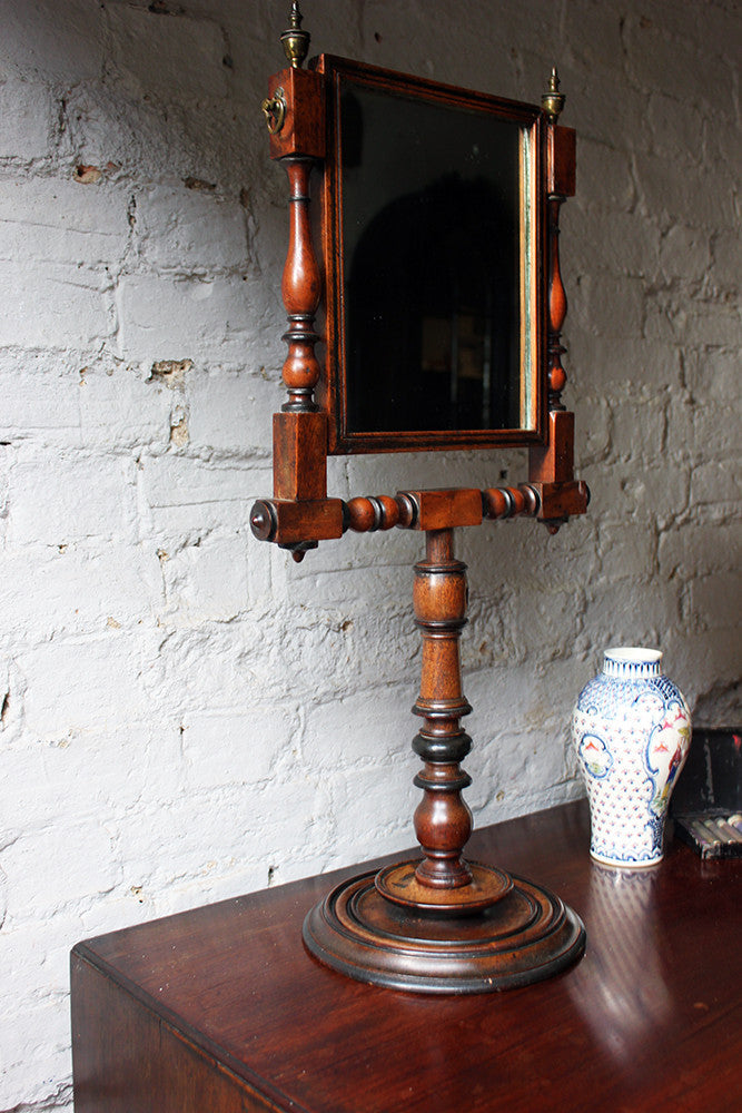 A Fine George III Mahogany & Ebonised Gentleman's Shaving Mirror c.1825