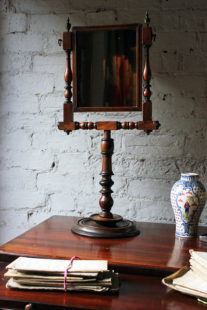 A Fine George III Mahogany & Ebonised Gentleman's Shaving Mirror c.1825