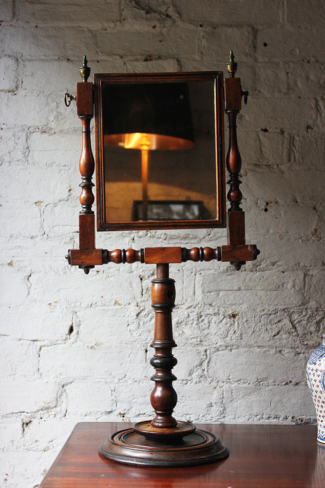A Fine George III Mahogany & Ebonised Gentleman's Shaving Mirror c.1825