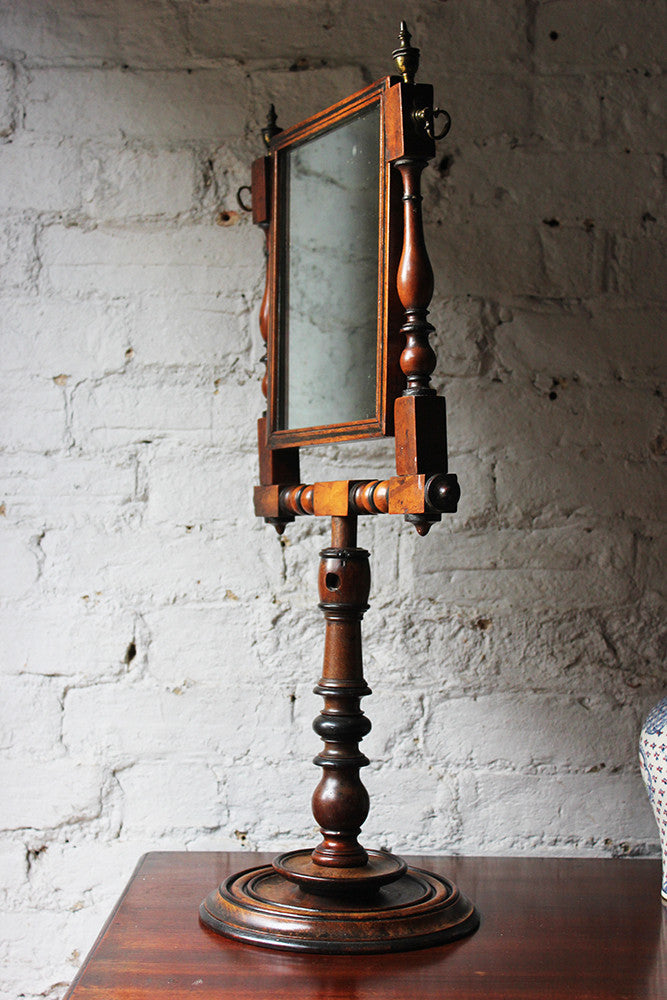 A Fine George III Mahogany & Ebonised Gentleman's Shaving Mirror c.1825