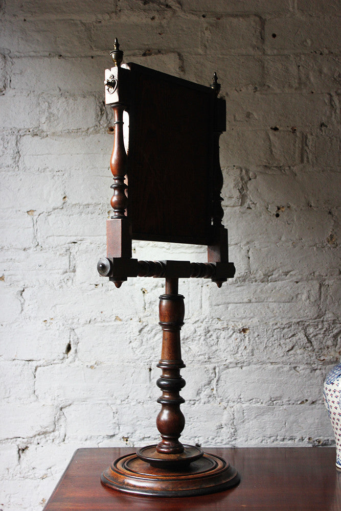 A Fine George III Mahogany & Ebonised Gentleman's Shaving Mirror c.1825