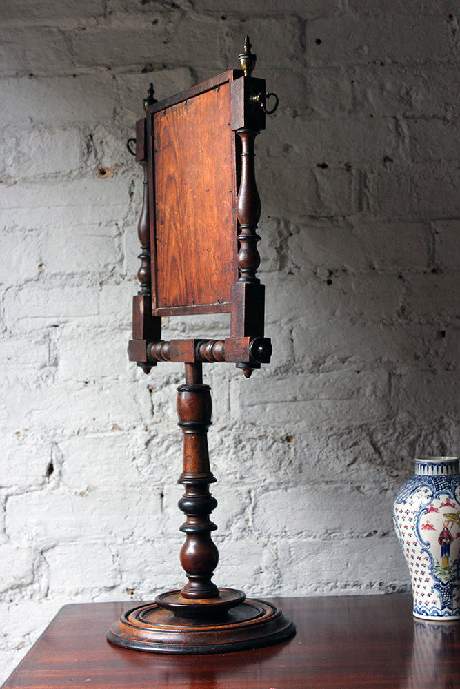 A Fine George III Mahogany & Ebonised Gentleman's Shaving Mirror c.1825
