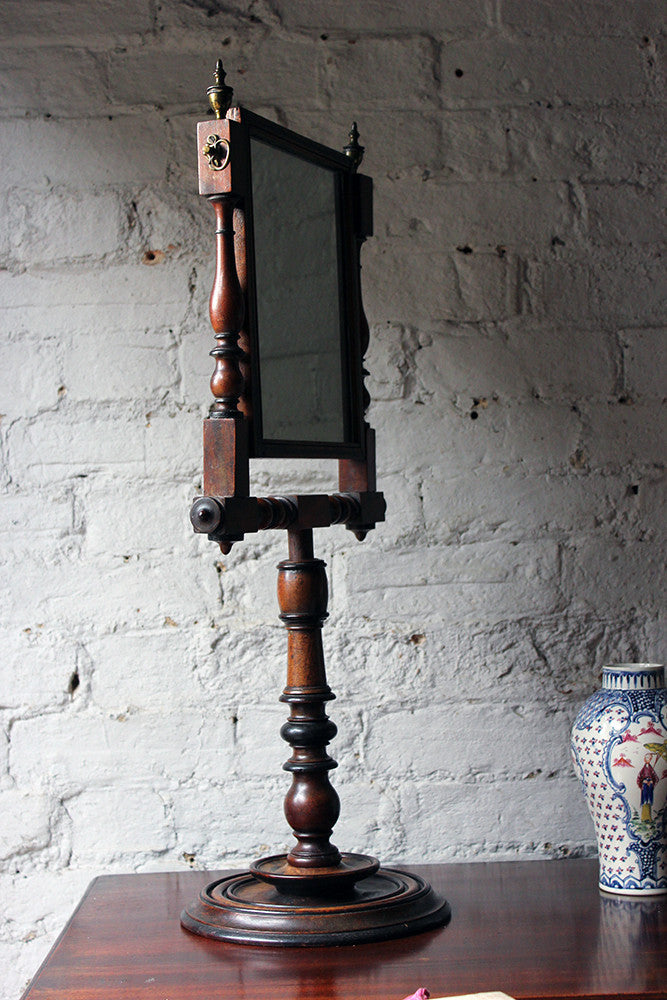 A Fine George III Mahogany & Ebonised Gentleman's Shaving Mirror c.1825