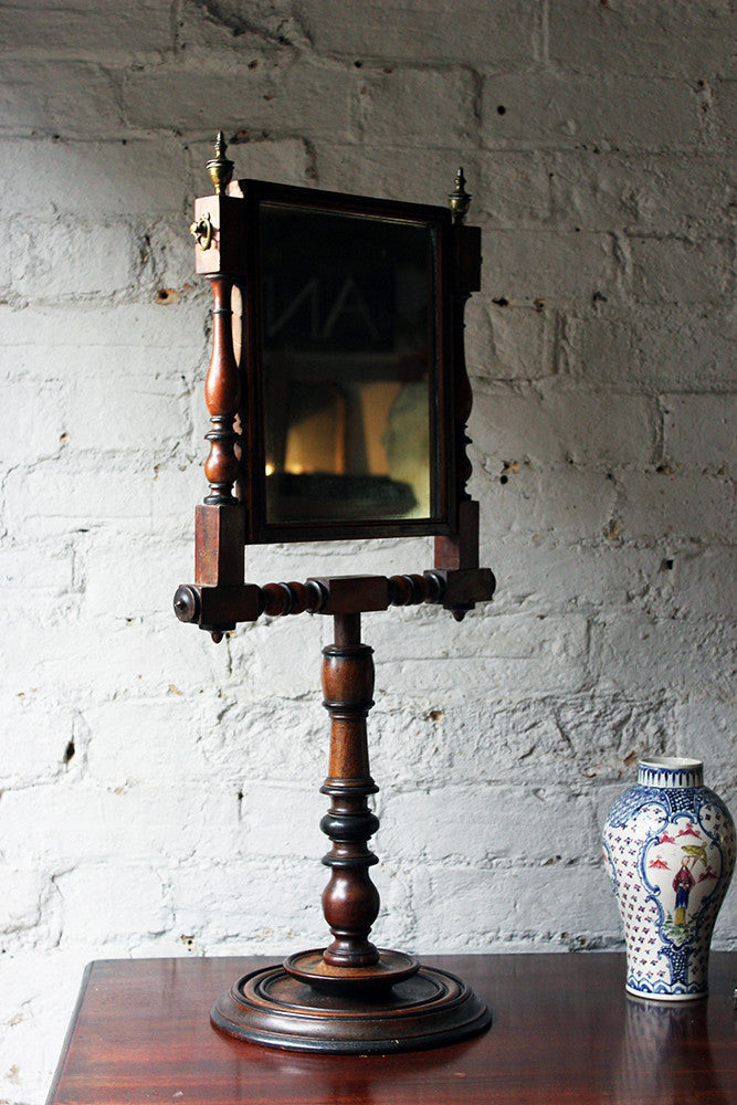 A Fine George III Mahogany & Ebonised Gentleman's Shaving Mirror c.1825
