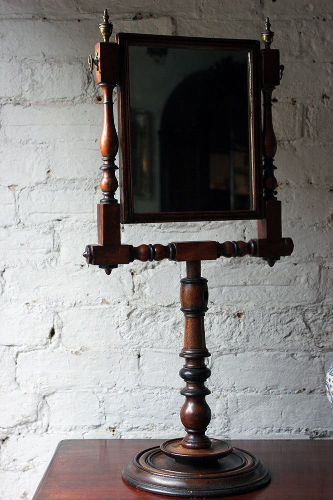 A Fine George III Mahogany & Ebonised Gentleman's Shaving Mirror c.1825