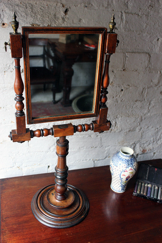 A Fine George III Mahogany & Ebonised Gentleman's Shaving Mirror c.1825