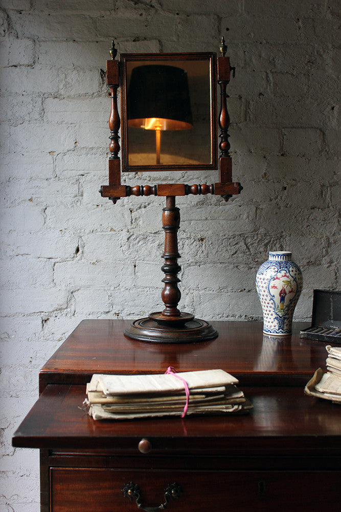 A Fine George III Mahogany & Ebonised Gentleman's Shaving Mirror c.1825