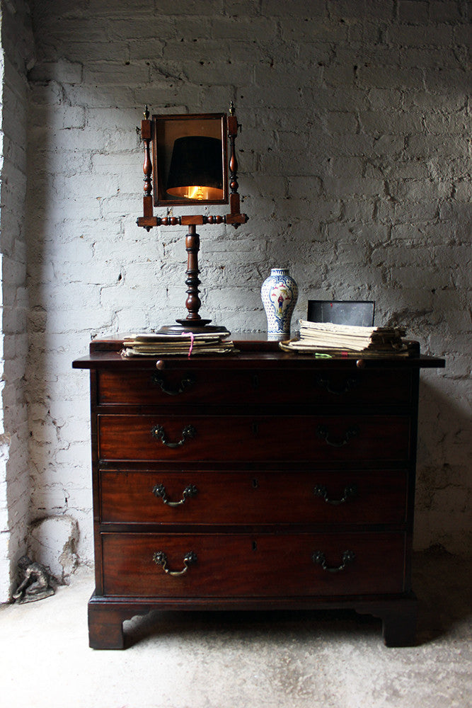 A Fine George III Mahogany & Ebonised Gentleman's Shaving Mirror c.1825
