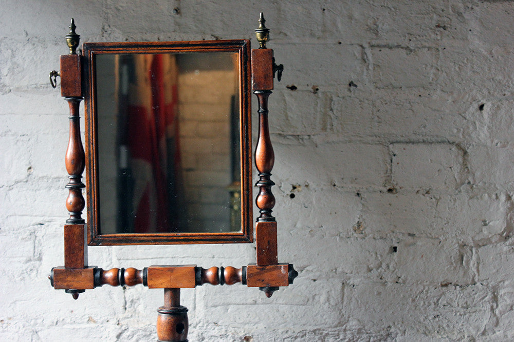 A Fine George III Mahogany & Ebonised Gentleman's Shaving Mirror c.1825