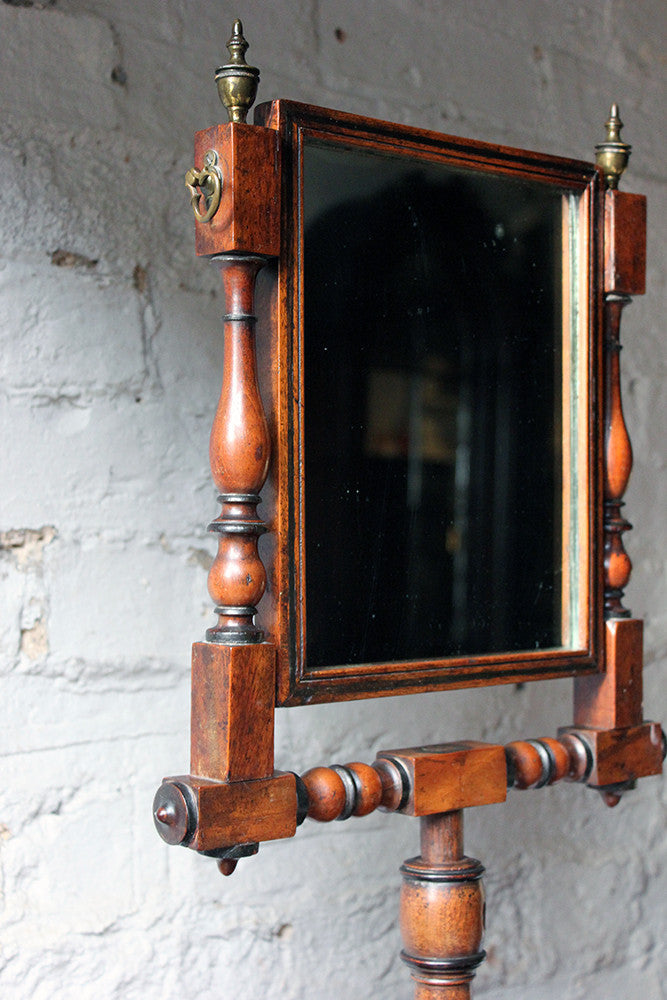 A Fine George III Mahogany & Ebonised Gentleman's Shaving Mirror c.1825