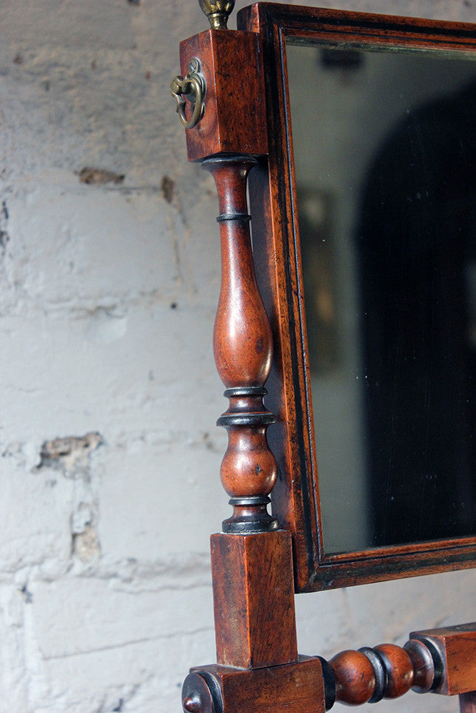 A Fine George III Mahogany & Ebonised Gentleman's Shaving Mirror c.1825