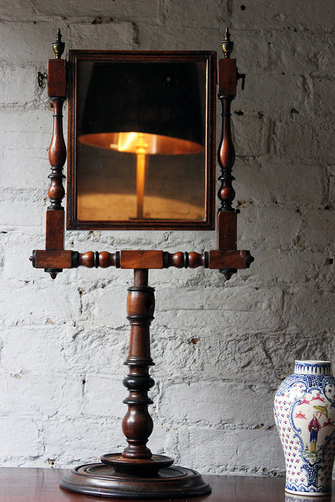 A Fine George III Mahogany & Ebonised Gentleman's Shaving Mirror c.1825