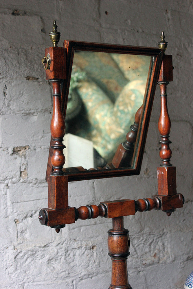 A Fine George III Mahogany & Ebonised Gentleman's Shaving Mirror c.1825