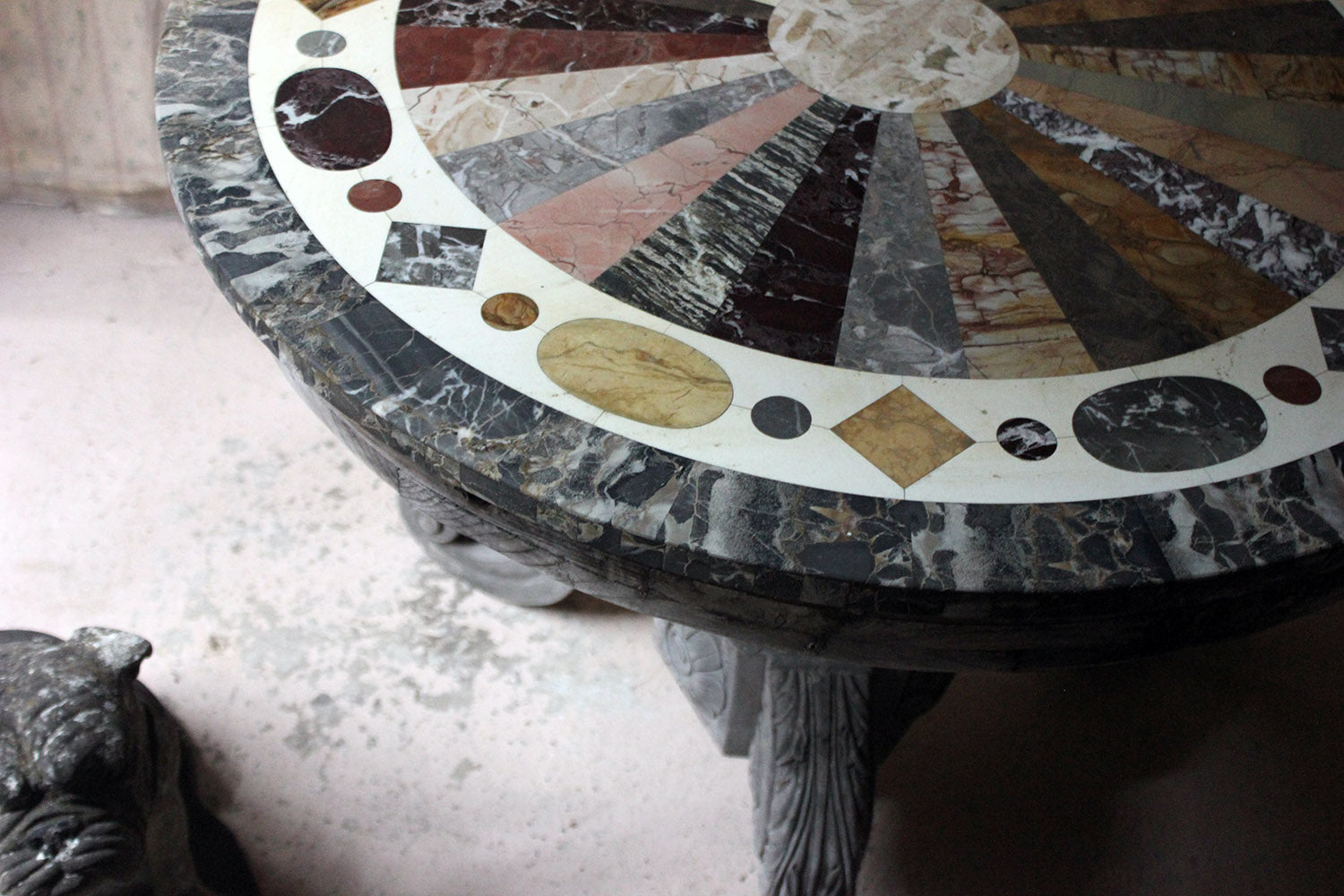 A 19thC Italian Painted & Specimen Marble Topped Centre Table c.1890; The Estate of Sir David Tang