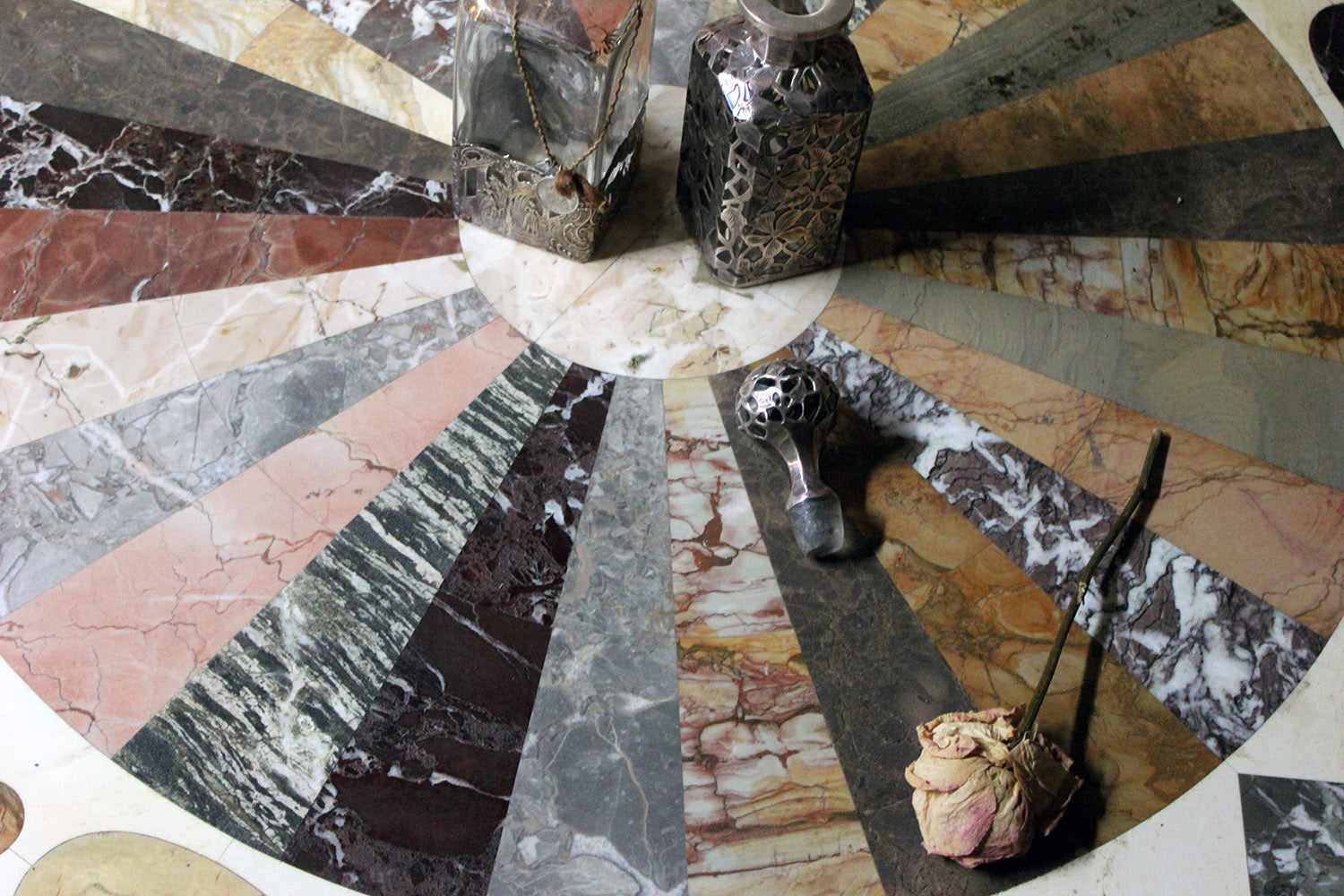 A 19thC Italian Painted & Specimen Marble Topped Centre Table c.1890; The Estate of Sir David Tang