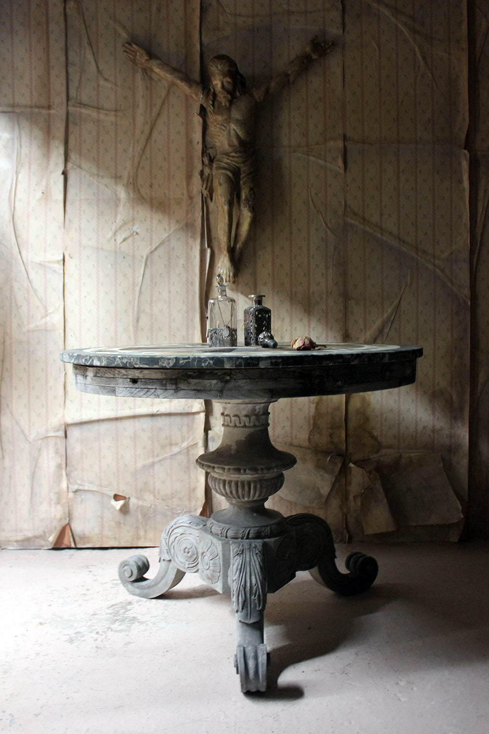 A 19thC Italian Painted & Specimen Marble Topped Centre Table c.1890; The Estate of Sir David Tang