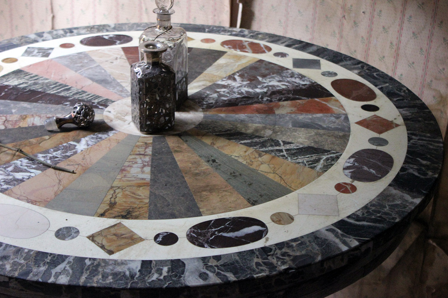 A 19thC Italian Painted & Specimen Marble Topped Centre Table c.1890; The Estate of Sir David Tang