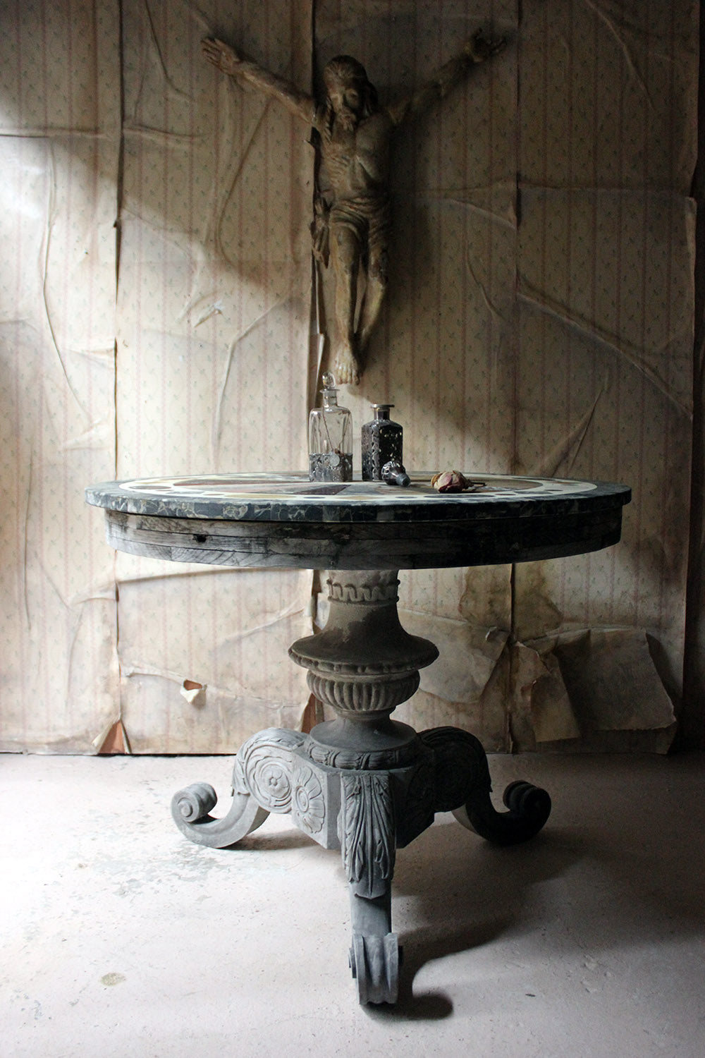 A 19thC Italian Painted & Specimen Marble Topped Centre Table c.1890; The Estate of Sir David Tang