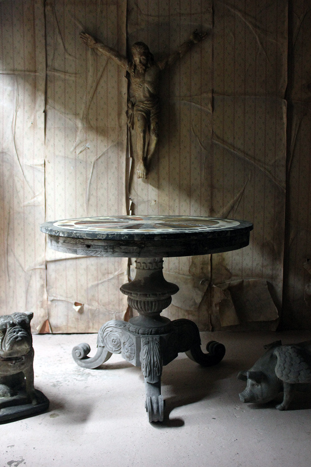 A 19thC Italian Painted & Specimen Marble Topped Centre Table c.1890; The Estate of Sir David Tang