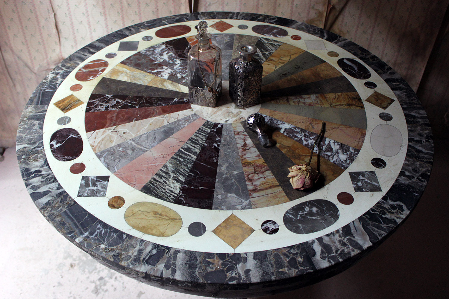 A 19thC Italian Painted & Specimen Marble Topped Centre Table c.1890; The Estate of Sir David Tang