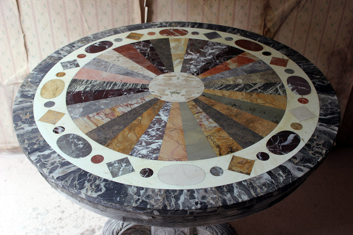 A 19thC Italian Painted & Specimen Marble Topped Centre Table c.1890; The Estate of Sir David Tang