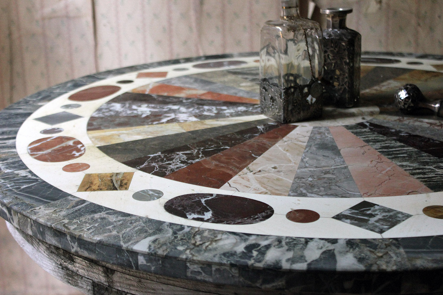 A 19thC Italian Painted & Specimen Marble Topped Centre Table c.1890; The Estate of Sir David Tang