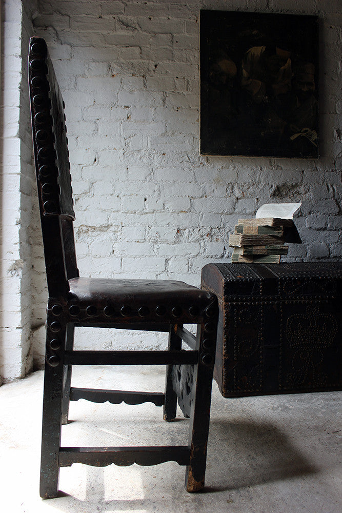 A Decorative 17thC Spanish Walnut Baroque Period Side Chair
