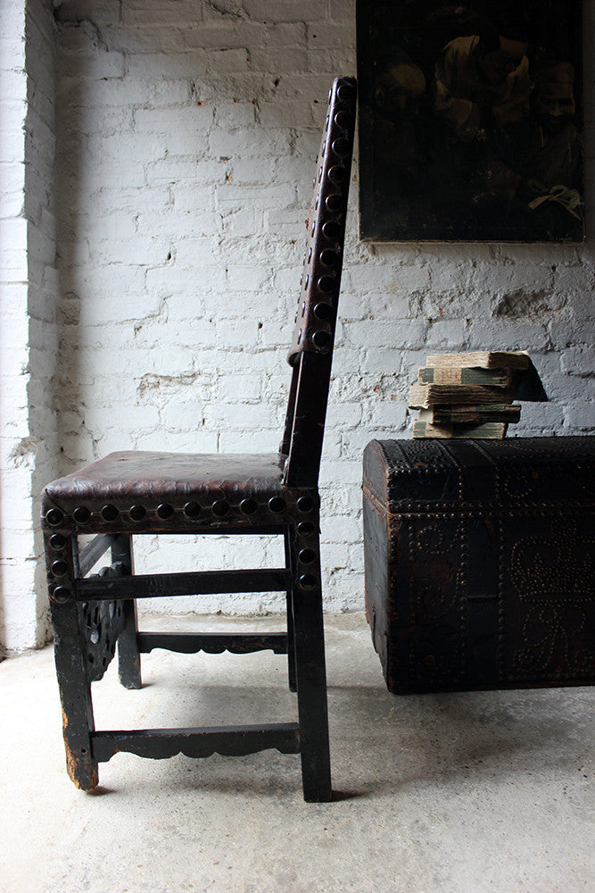 A Decorative 17thC Spanish Walnut Baroque Period Side Chair