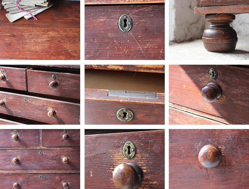 A Good Quality Mid-Victorian Stained Pine Chest of Drawers c.1870