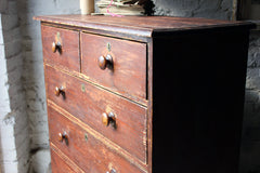 A Good Quality Mid-Victorian Stained Pine Chest of Drawers c.1870
