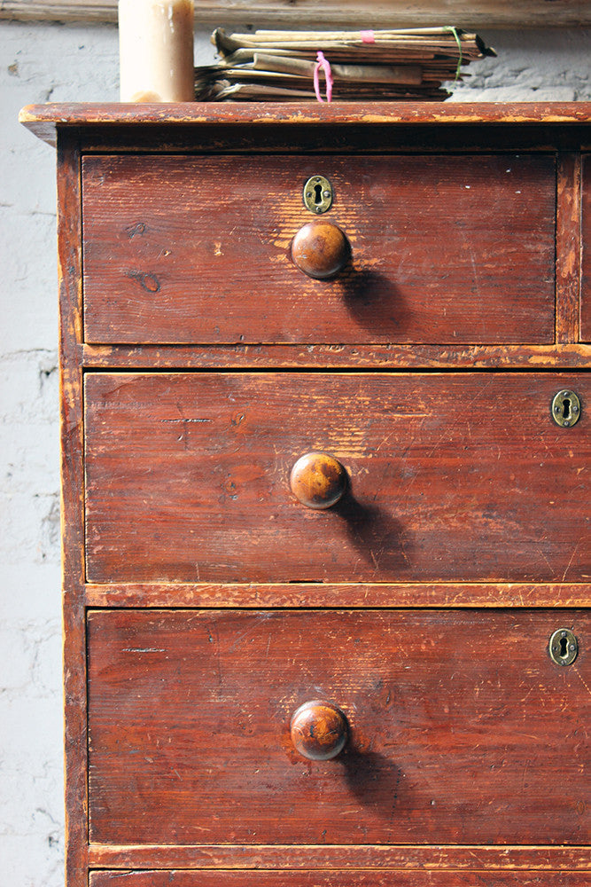 A Good Quality Mid-Victorian Stained Pine Chest of Drawers c.1870