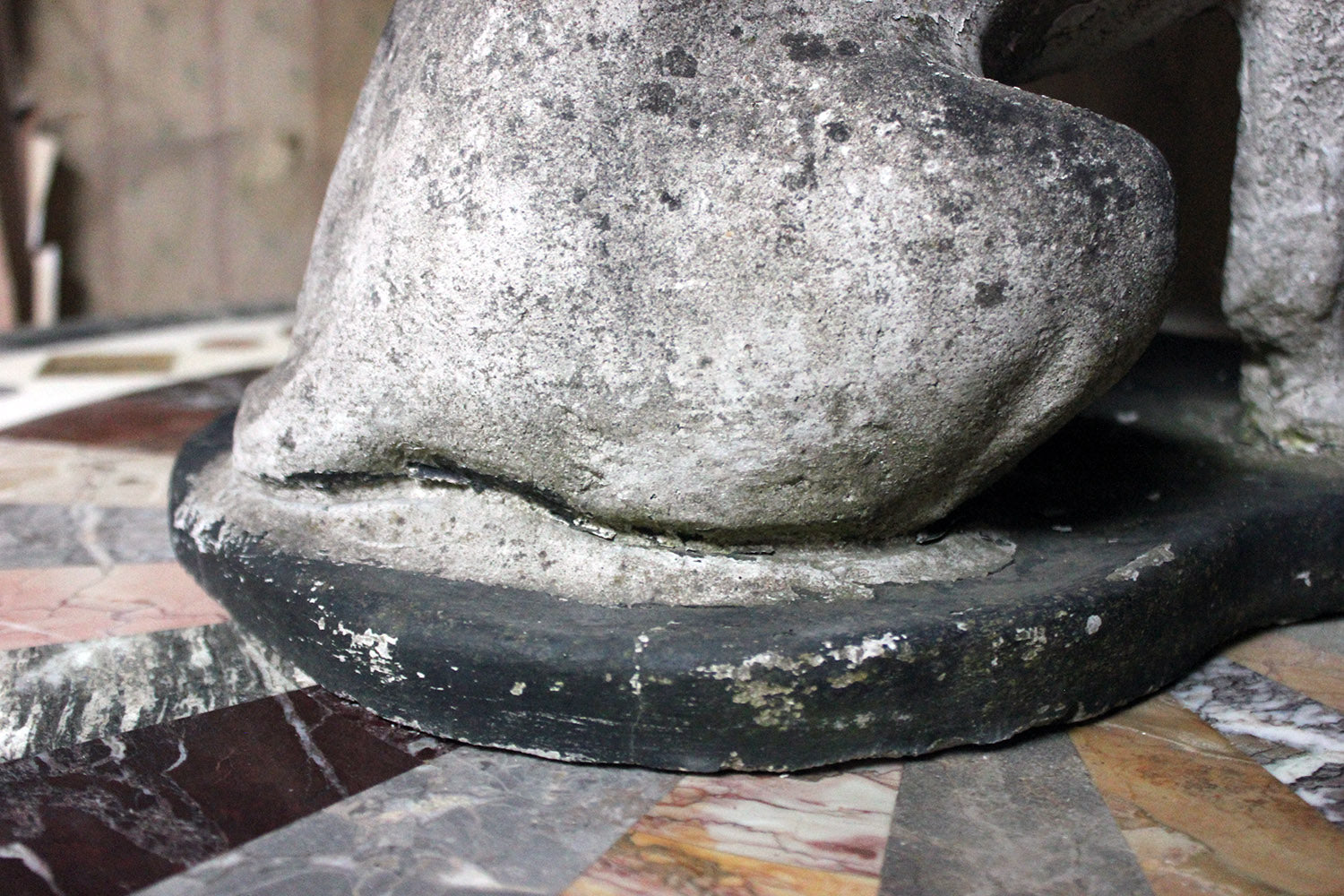 A Decorative Mid 20thC Painted Cast Stone Bulldog c.1940-50