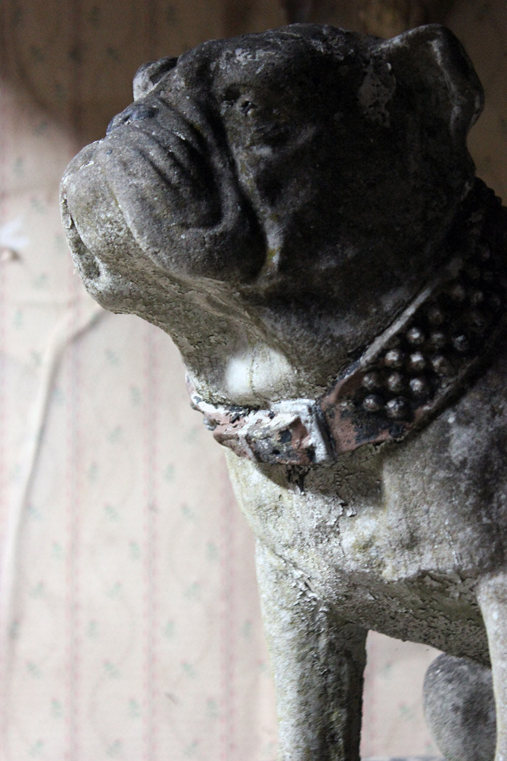 A Decorative Mid 20thC Painted Cast Stone Bulldog c.1940-50