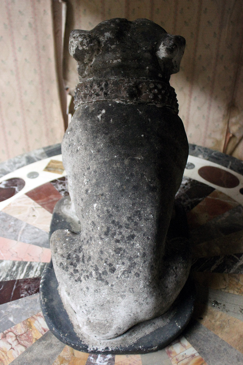 A Decorative Mid 20thC Painted Cast Stone Bulldog c.1940-50