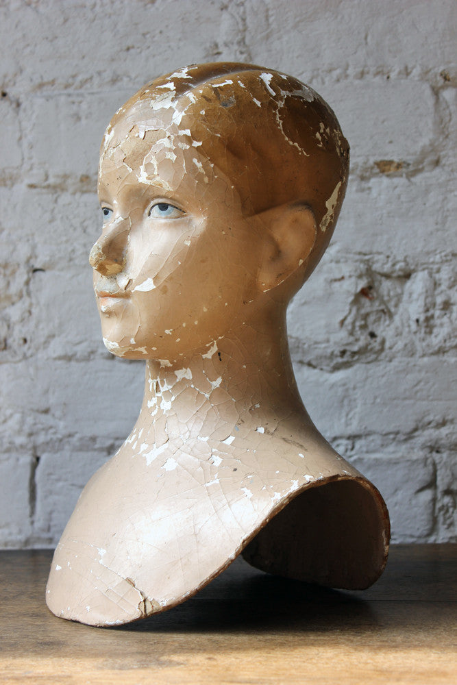 A Decorative Early 20thC Mannequin Head by Siegel & Stockman Paris