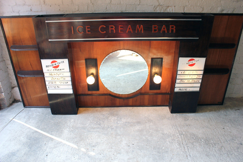 A Fantastic Original c.1930 American Art Deco Ice Cream Parlour Shop Display Fitting