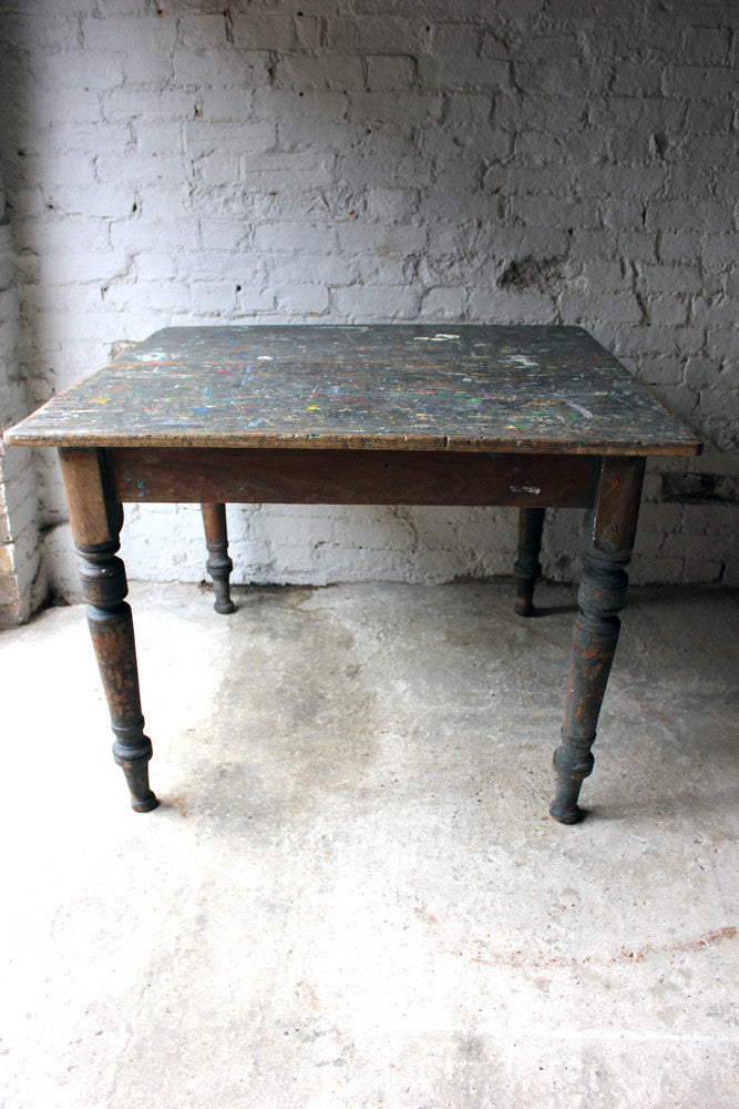 A Fantastic Victorian Pine Art Table from Grittleton House School, Wiltshire