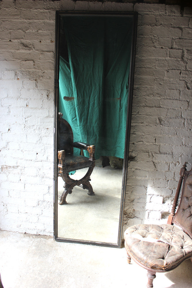 A Good Large Victorian Ebonised Full Length Mirror c.1895