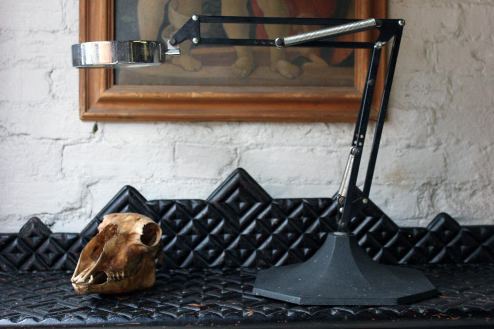 A Good c.1935 Art Deco Anglepoise Style Table Magnifier by N&B Ltd, England