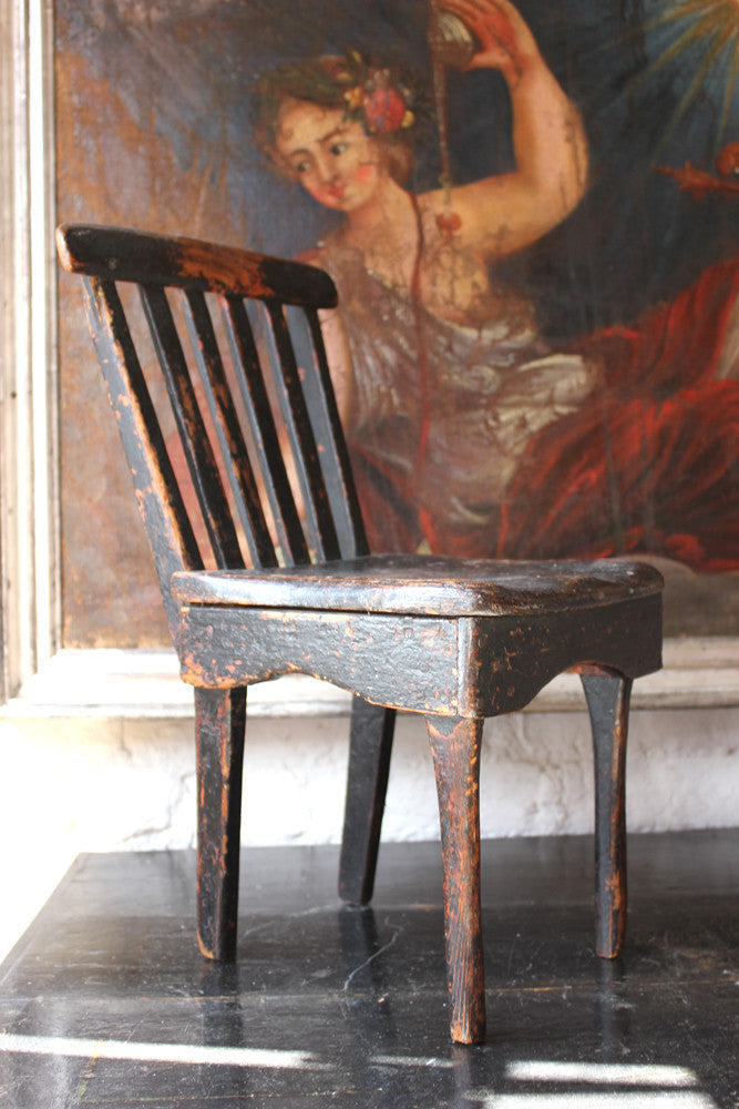 A Charming Primitive Scottish Child's Chair c.1800-20